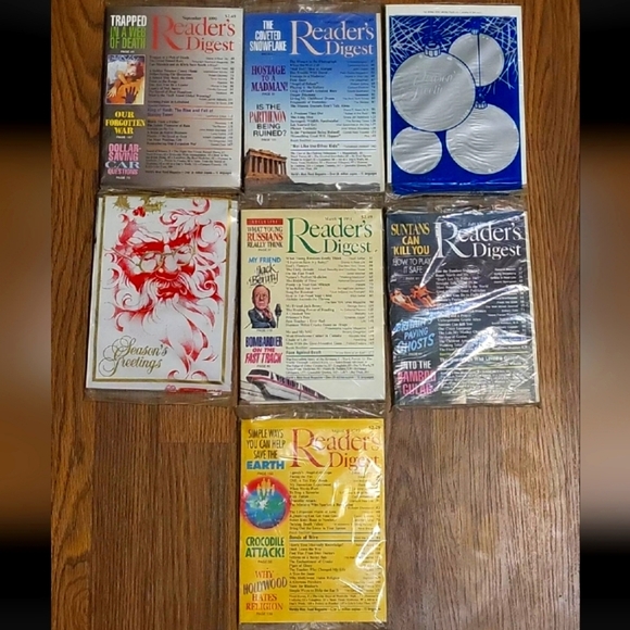 Vintage Lot of 7 Readers Digest Magazine 1990 to 1991 Factory Sealed - Picture 1 of 16